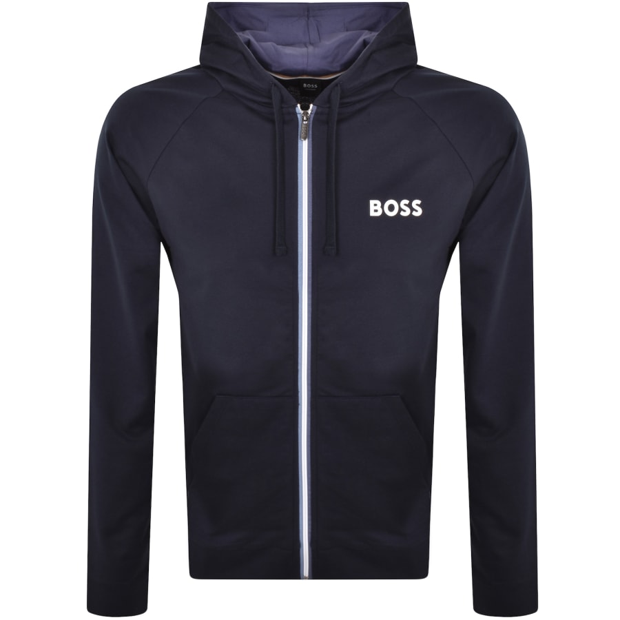 BOSS Authentic Full Zip Hoodie Navy Mainline Menswear